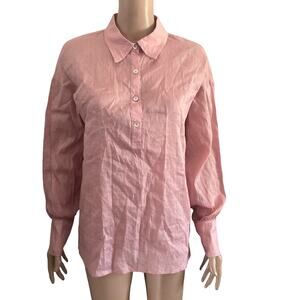 Alice Wang Blouse Womens Large Pink Pullover Lightweight